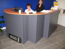 Ecotech Curved Reception Unit. Special Size With Attached Return. Choice MM1 Or MM2 Colours